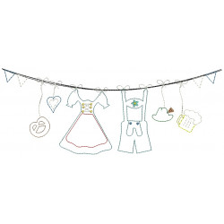 Stickdatei - Bayrisches Wäscheleine